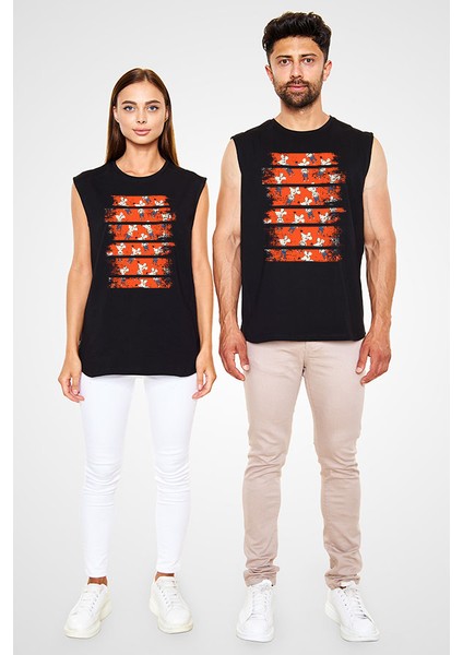Fare Siyah Unisex Kolsuz Tişört Kesik Kol T-Shirt fiyatları