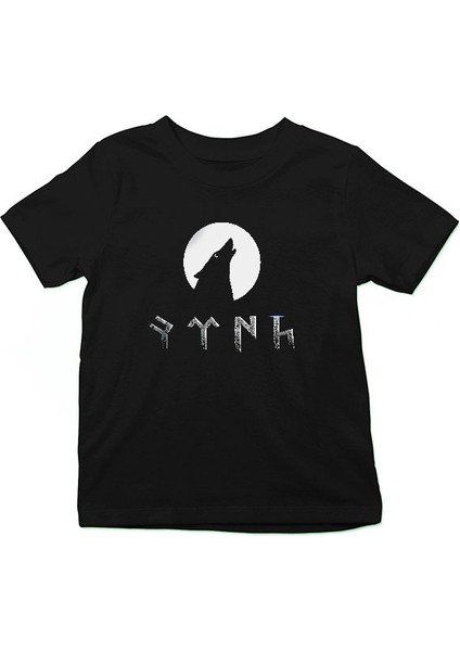 Göktürk Orhun Türk Siyah Unisex Çocuk Tişört T-Shirt fiyatları