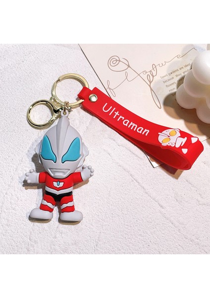 Karikatür Ultraman Anahtarlık Kadın Sevimli Bebek Okul Çantası Kolye Tiga Bebek Kolye Araba Anahtarlık 2 (Yurt Dışından)