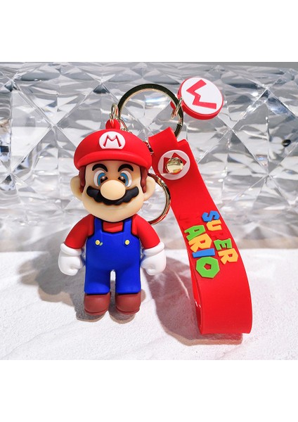Süper Mario Anahtarlık Kolye Bebek Sevimli Çift Anahtar Aksesuarları Kişiselleştirilmiş Anahtarlık Bebek Mario (Yurt Dışından)