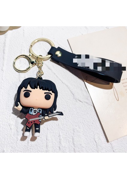 Stranger Things Anahtarlık Piranha Eleven Dustin Eddie Munson Doll Şekil Kolye Üçüncü Nesil Eddie (Yurt Dışından)