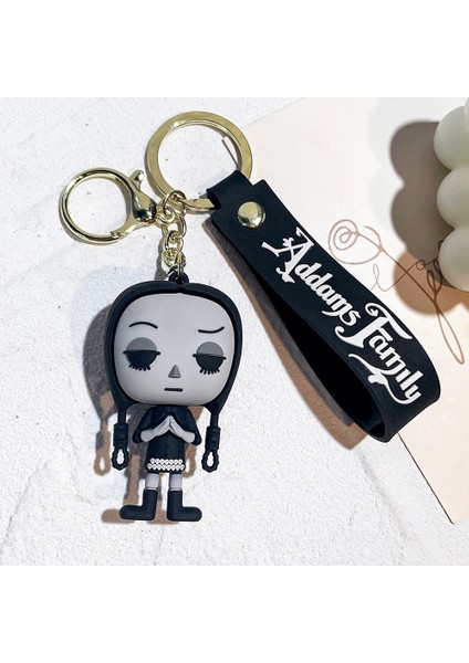 Çarşamba Addams Anahtarlık Addams FAMILY3D Epoksi Bebek Anime Periferik Pop Şekil Kolye Gotik Çarşamba (Yurt Dışından)