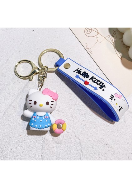 Sanrio Silikon Anahtarlık Bebek Anahtarlık Bebek Karikatür Araba Kolye Bebek Yüzme Simidi (Yurt Dışından)