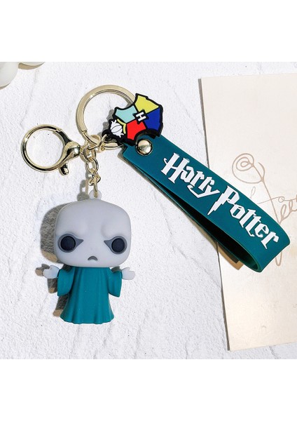Harry Potter Animasyon Silikon Karikatür Kolye Kolye Çanta Küçük Bebek Araba Anahtarlık Okul Çantası Sevimli Voldemort (Yurt Dışından)