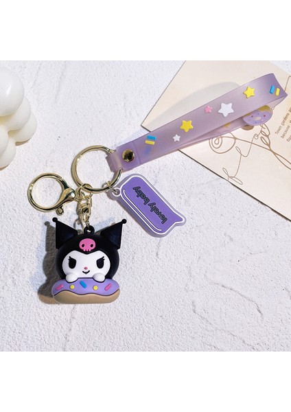 Sanrio Silikon Anahtarlık Bebek Anahtarlık Bebek Karikatür Araba Süs Bebeği 3 (Yurt Dışından)