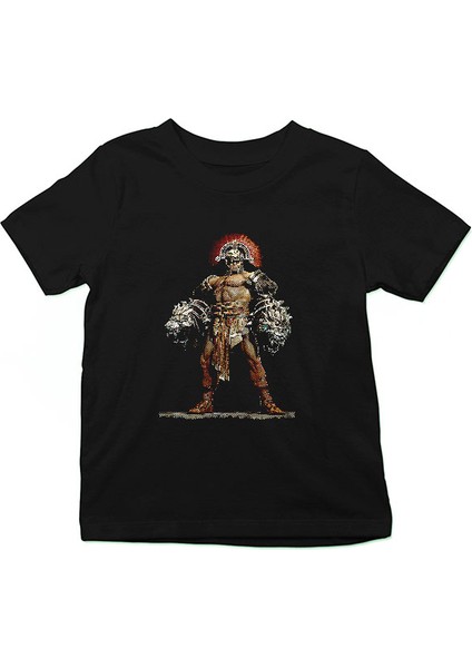 Herkül Siyah Unisex Çocuk Tişört T-Shirt fiyatları