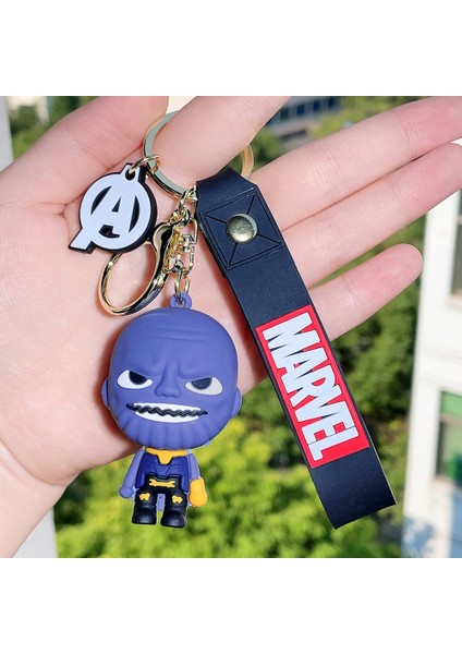 Marvel Süper Kahraman Serisi Bebek Araba Anahtarlık Erkek ve Kadın Çantaları Hulk Thor Kolye Aksesuarları Epoksi Mor Tatlı Patates Özü (Yurt Dışından)