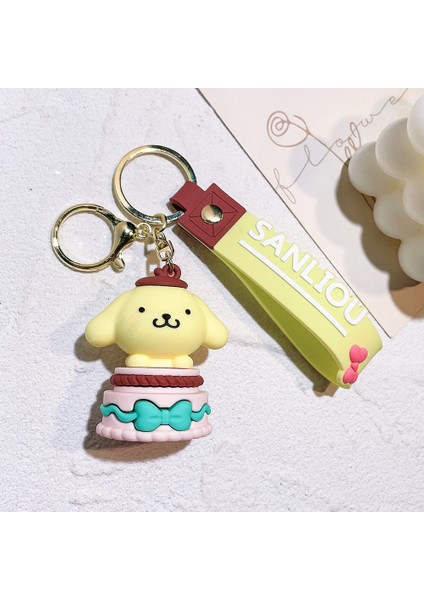 Kek Sanrio Silikon Anahtarlık Bebek Anahtarlık Bebek Karikatür Araba Süs Bebek Kek-1 (Yurt Dışından)
