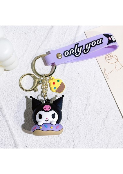 Çörek Seti Sanrio Anahtarlık Bebek Kolye Kuromi Melody Anahtarlık Kolye Sadece Size Kayış 3 (Yurt Dışından)