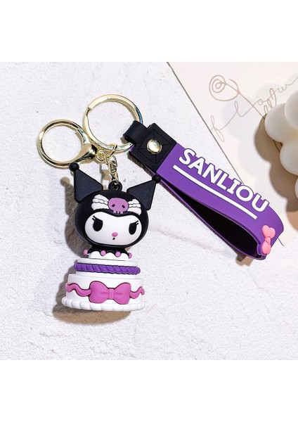Kek Sanrio Silikon Anahtarlık Bebek Anahtarlık Bebek Karikatür Araba Süs Bebek Kek-2 (Yurt Dışından)