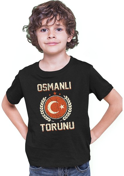 Osmanlı Torunu Siyah Unisex Çocuk Tişört T-Shirt modelleri