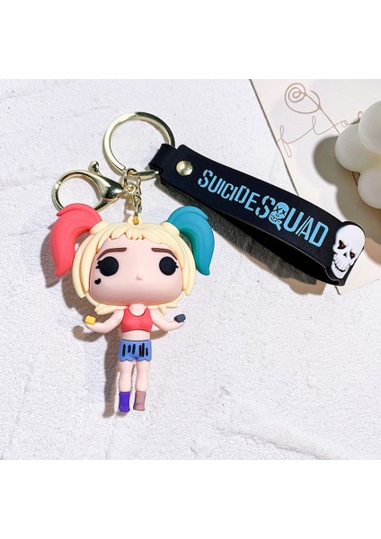 Süper Kahraman Anahtarlık Harley Quinn Anahtarlık Intihar Ekibi Harley Quinn Bebek Kolye Harley Quinn: Kovboy (Yurt Dışından)