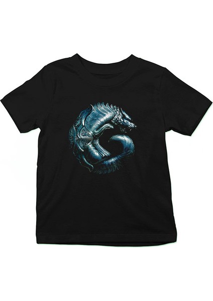 Göktürk Bozkurt Siyah Unisex Çocuk Tişört T-Shirt fiyatları