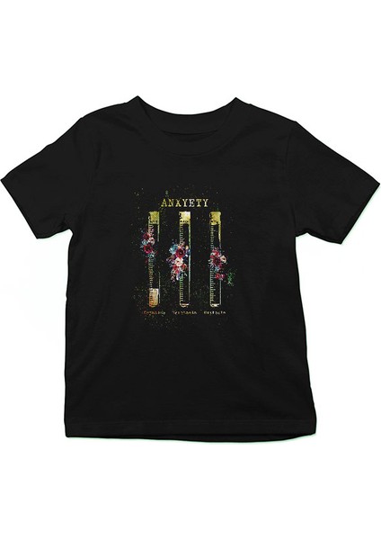 Anksiyete Formülü Hormonlar Siyah Unisex Çocuk Tişört T-Shirt fiyatları