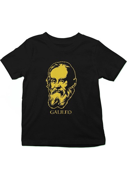 Galileo Galilei Siyah Unisex Çocuk Tişört T-Shirt fiyatları