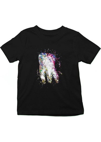 Diş Illustrasyon Dişçi Siyah Unisex Çocuk Tişört T-Shirt fiyatları
