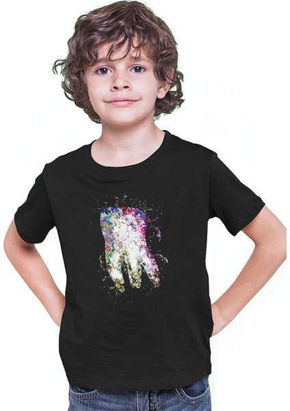 Diş Illustrasyon Dişçi Siyah Unisex Çocuk Tişört T-Shirt modelleri
