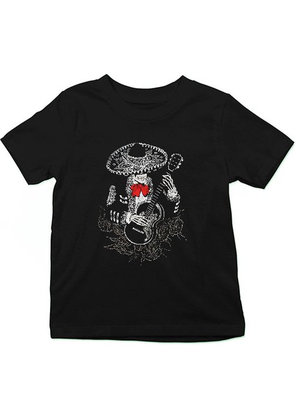 Meksikalı Kurukafa Siyah Unisex Çocuk Tişört T-Shirt fiyatları