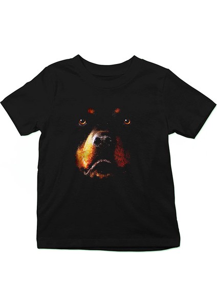Rottweiler Siyah Unisex Çocuk Tişört T-Shirt fiyatları
