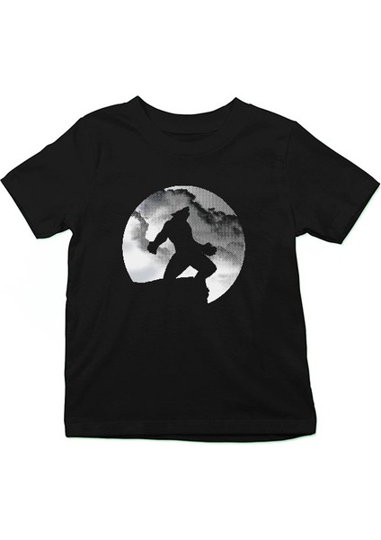 Kurt Adam Siyah Unisex Çocuk Tişört T-Shirt