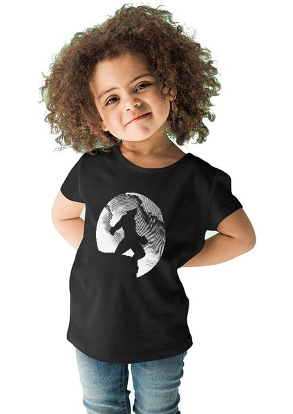 Kurt Adam Siyah Unisex Çocuk Tişört T-Shirt