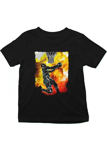 Basketbol Siyah Unisex Çocuk Tişört T-Shirt fiyatları