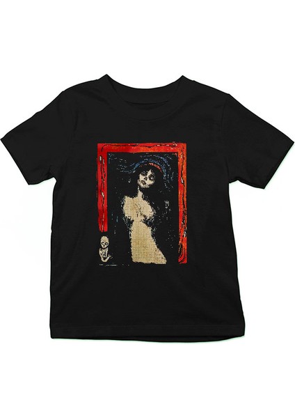Scene I Skogen Siyah Unisex Çocuk Tişört T-Shirt