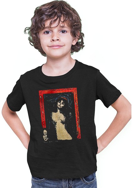 Scene I Skogen Siyah Unisex Çocuk Tişört T-Shirt modelleri