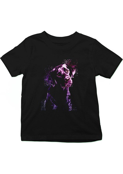Mor Köpek Siyah Unisex Çocuk Tişört T-Shirt fiyatları