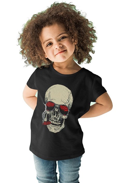 Karizma Kuru Kafa Siyah Unisex Çocuk Tişört T-Shirt
