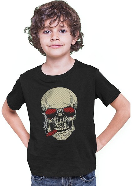 Karizma Kuru Kafa Siyah Unisex Çocuk Tişört T-Shirt