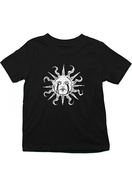 Güneş Siyah Unisex Çocuk Tişört T-Shirt