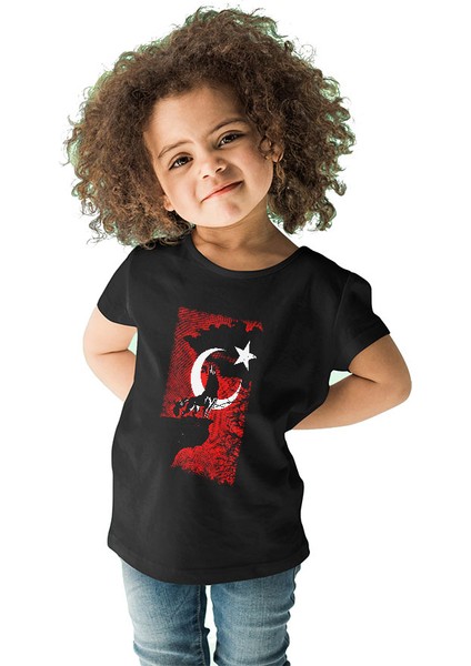Türkiye Uluyan Kurt Siyah Unisex Çocuk Tişört T-Shirt fiyatları