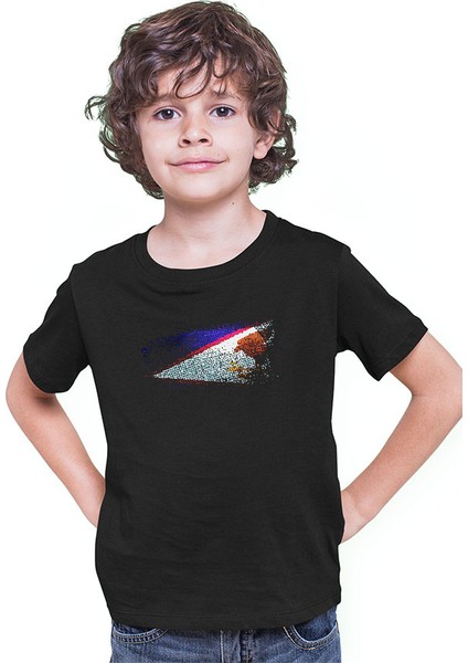 Amerikan Samoası - American Samoa Siyah Unisex Çocuk Tişört T-Shirt