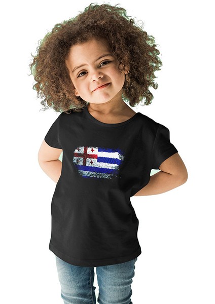 Acara Özerk Cumhuriyeti - Adjara Siyah Unisex Çocuk Tişört T-Shirt