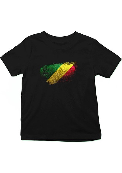 Kongo - Republic Congo Siyah Unisex Çocuk Tişört T-Shirt fiyatları