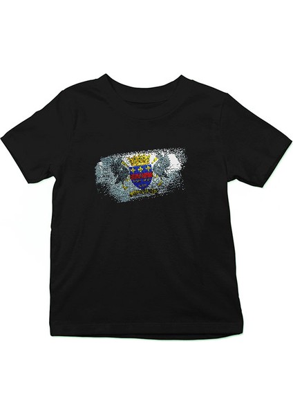 Saint Barthelemy Siyah Unisex Çocuk Tişört T-Shirt
