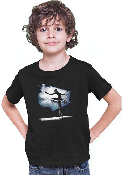 Bale Siyah Unisex Çocuk Tişört T-Shirt modelleri