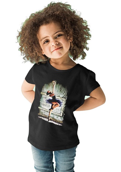 Bale Siyah Unisex Çocuk Tişört T-Shirt