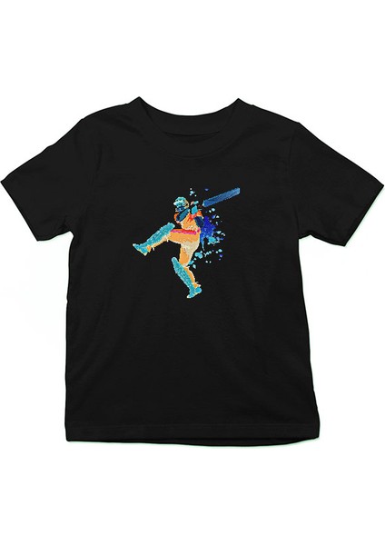 Kriket Siyah Unisex Çocuk Tişört T-Shirt fiyatları