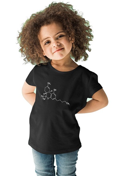 Kimyager Siyah Unisex Çocuk Tişört T-Shirt