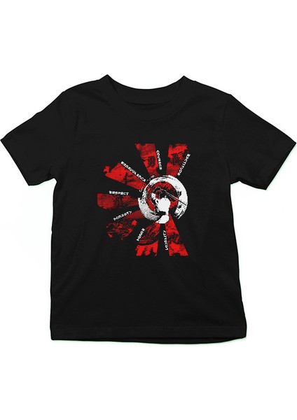 Aikido Siyah Unisex Çocuk Tişört T-Shirt