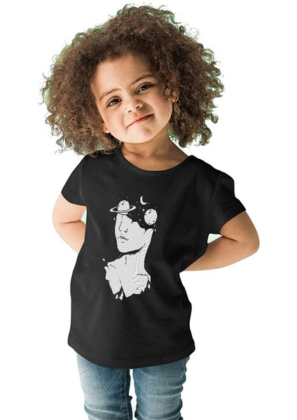 Zihin ve Uzay Siyah Unisex Çocuk Tişört T-Shirt fiyatları