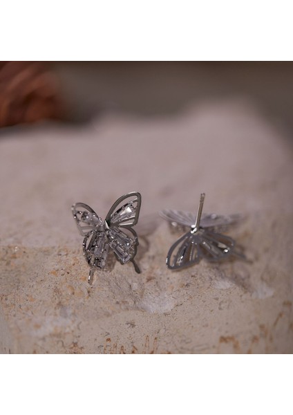 Içi Boş Kelebek Zirkon Küpeler, Çok Yönlü ve Zarif (Yurt Dışından) fiyatları