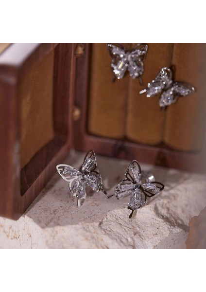 Içi Boş Kelebek Zirkon Küpeler, Çok Yönlü ve Zarif (Yurt Dışından) fırsatları