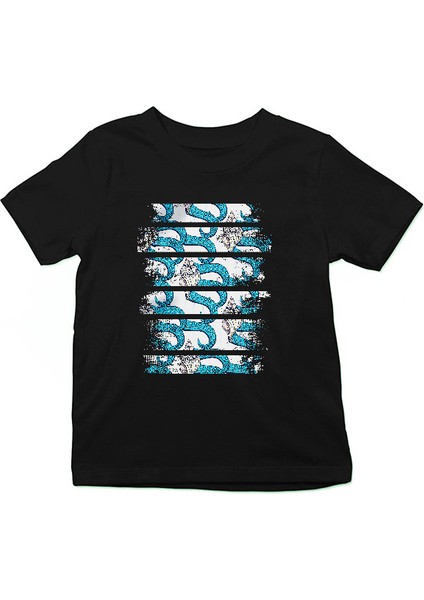 Ahtapot Kolu Baby Ahtapot Siyah Unisex Çocuk Tişört T-Shirt