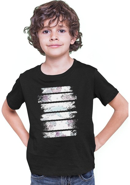 Balina Pullu Balık Pulu Siyah Unisex Çocuk Tişört T-Shirt modelleri