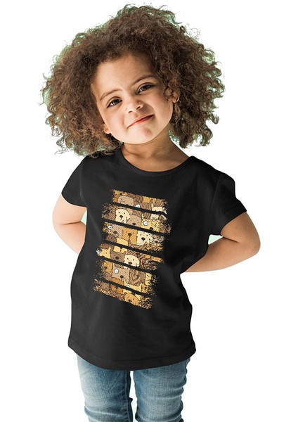 Cool Köpekler Siyah Unisex Çocuk Tişört T-Shirt fiyatları