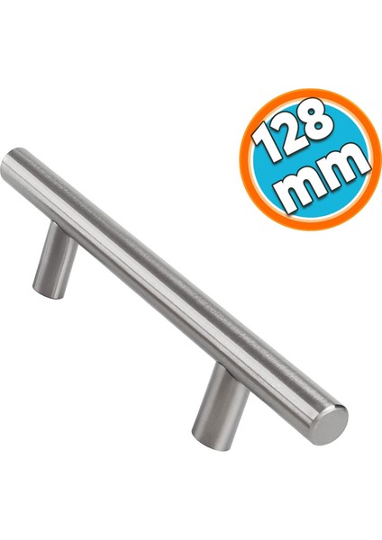 Mobilya Mutfak Çekmece Dolap Kapak Kulpu Kulbu 128 mm Inox Metal Kulp
