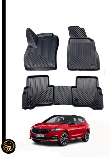 Skoda Fabia 2021+ 3D Havuzlu Paspas Kauçuk Vox
